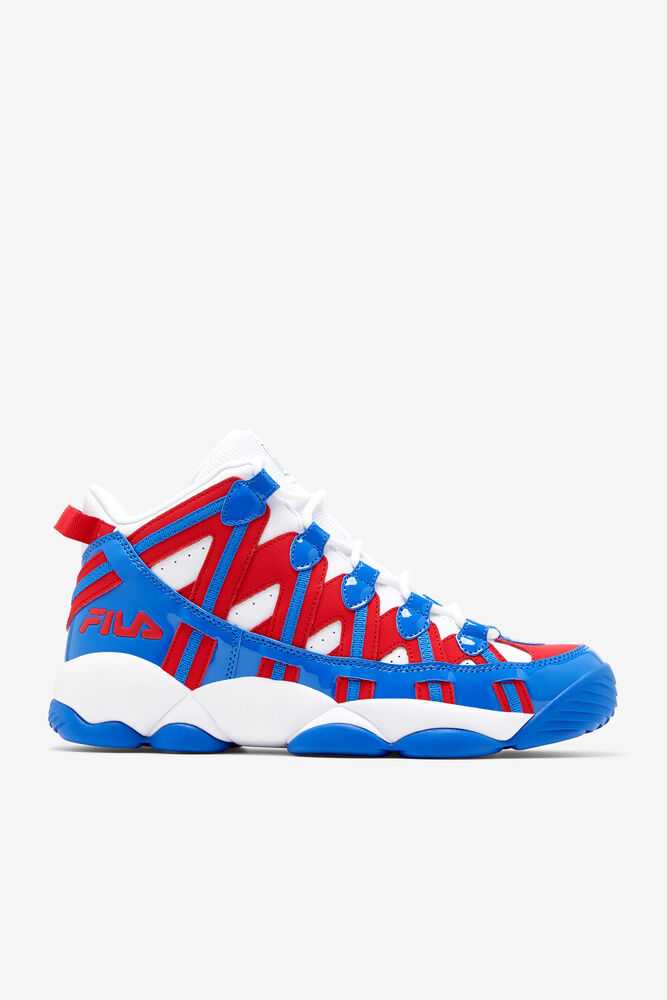 Basketbalove Tenisky FILA Stackhouse Spaghetti Panske Biele Červené Modre | SK-508239