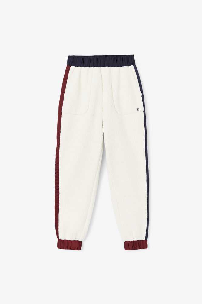 Jogger Nohavice FILA Malia Damske Biele Námornícka Modrá Hnede | SK-528176