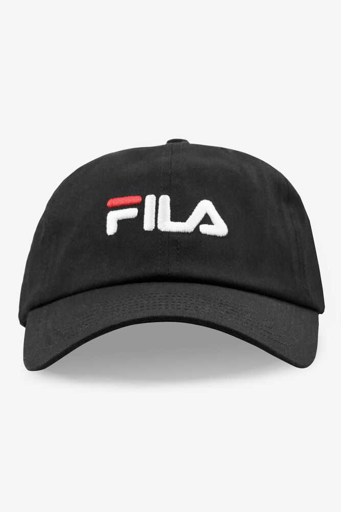 Klobuky FILA Embroidered Panske Čierne | SK-183245