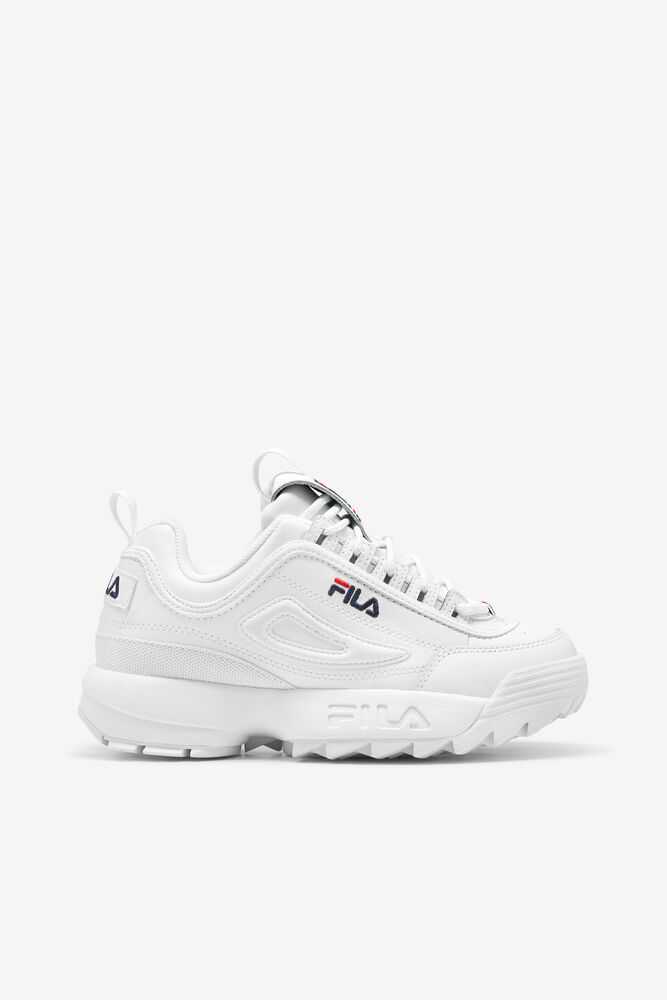 Robustné Tenisky FILA Disruptor 2 Panske Biele Námornícka Modrá Červené | SK-683745