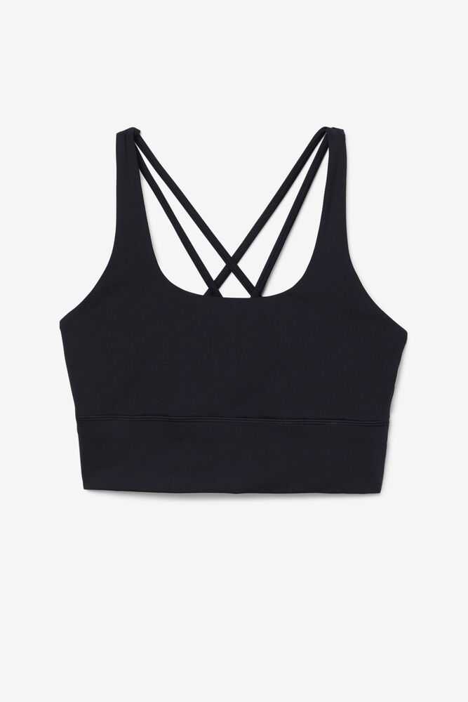 Sportove Podprsenky FILA Uplift Cross Back Damske Čierne | SK-176324