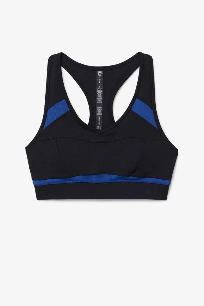 Sportove Podprsenky FILA Uplift Racerback Damske Čierne Námornícka Modrá | SK-729504