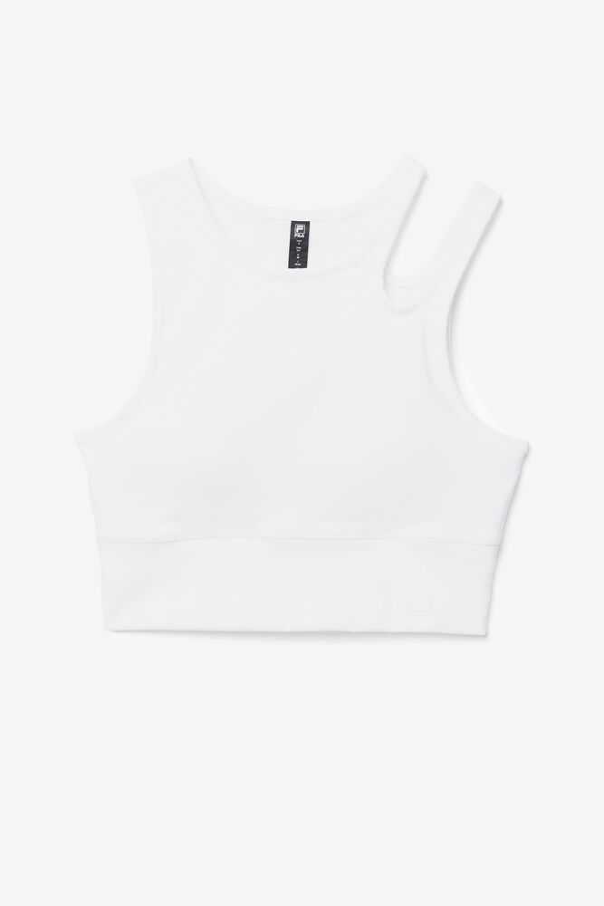 Sportove Podprsenky FILA Uplift Slice Crop Damske Biele | SK-201745