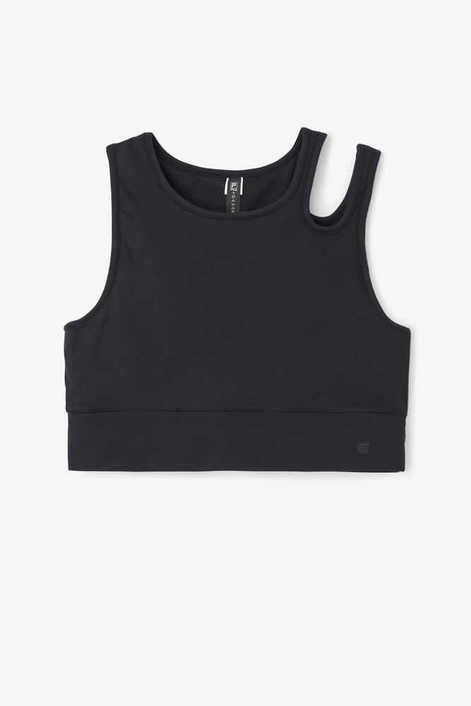 Sportove Podprsenky FILA Uplift Slice Crop Damske Čierne | SK-564301