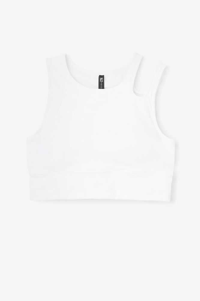 Sportove Podprsenky FILA Uplift Slice Crop Damske Biele | SK-806943