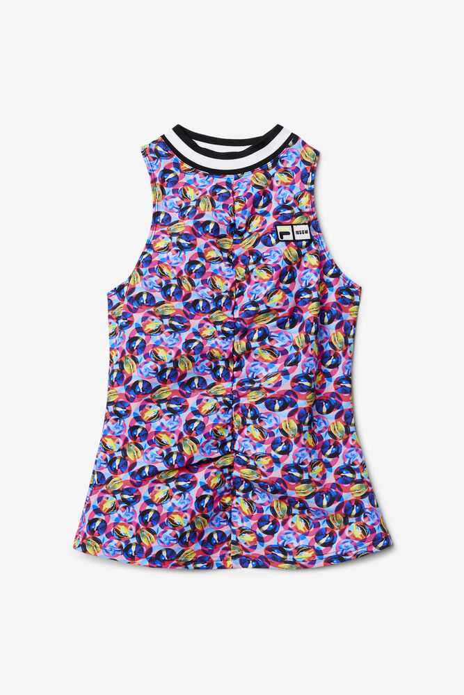 Tank Tops FILA Msgm X Fila Raceback Damske Ruzove Viacfarebný | SK-240851