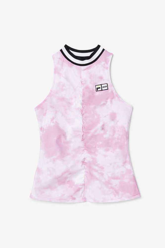 Tank Tops FILA Msgm X Fila Raceback Damske Ruzove | SK-398217