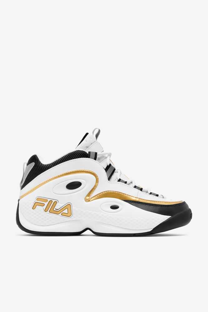 Tenisky FILA Grant Hill 3 Panske Biele Čierne Metal Zlate | SK-031286