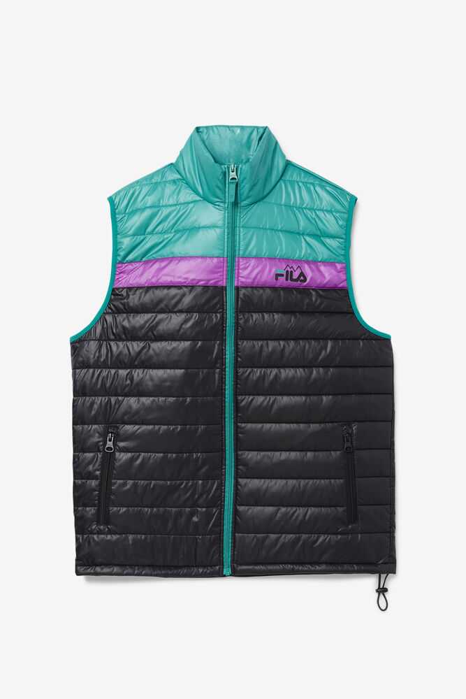Vesty FILA Tri Panske Čierne Zelene Nachový | SK-154872